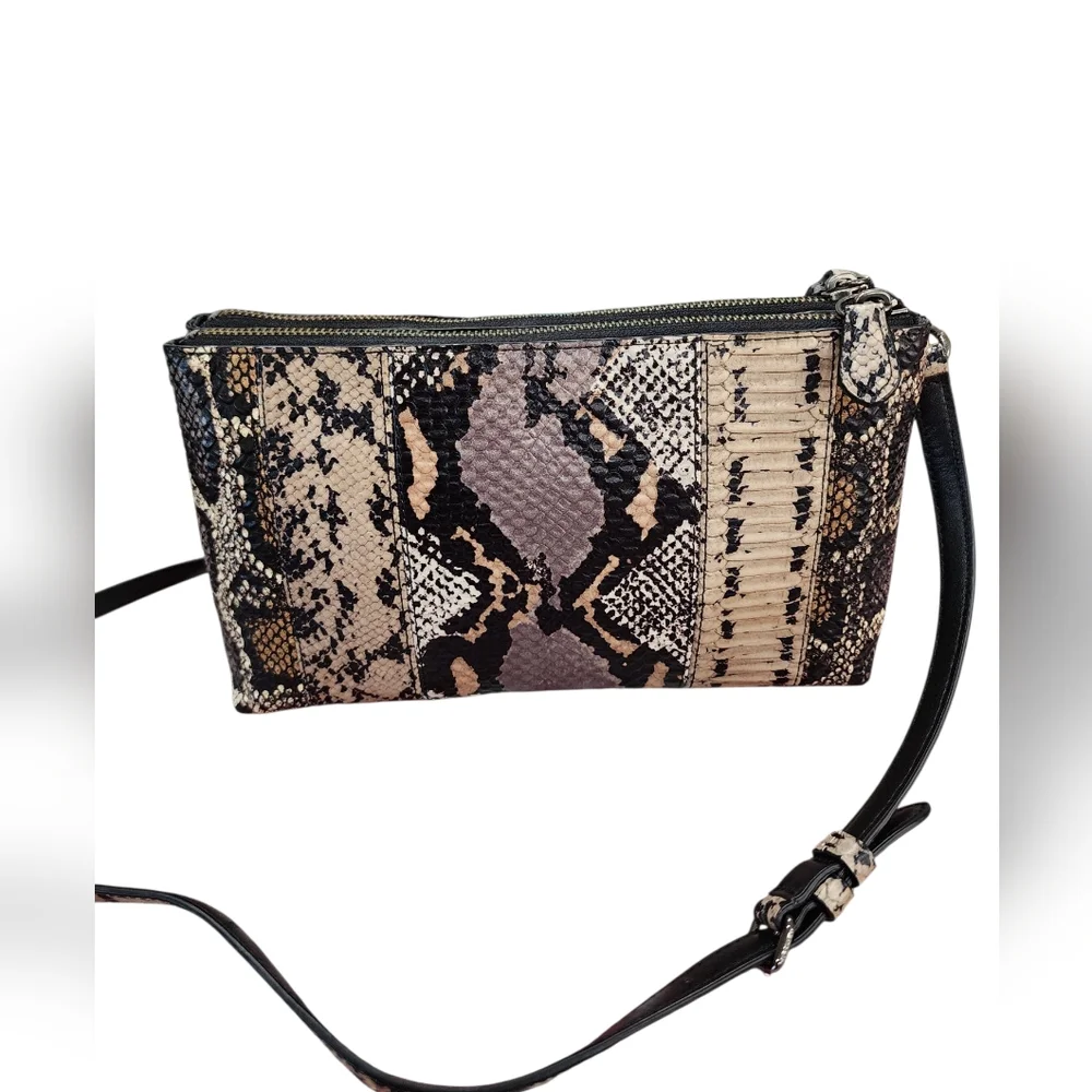 COACH Crosby Pieced Exotic Python Embossed Leather Crossbody Bag 37172 NWT - Picture 2 of 16